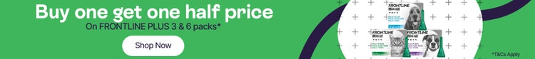 Get one pipette free on Frontline Spon-on 3 &amp; 6 packs*