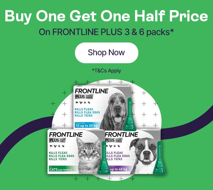 Get one pipette free on Frontline Spon-on 3 &amp; 6 packs*