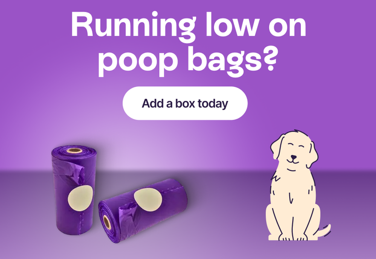 Running low on poop bags? Add a box today