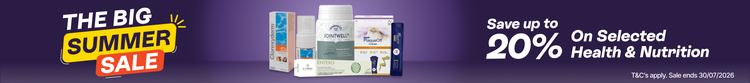 The Big Summer Sale - Save up to 20% On Selected Health &amp; Nutrition