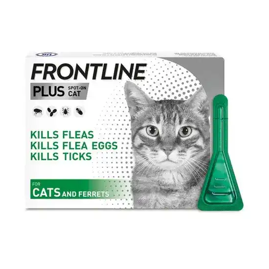 FRONTLINE PLUS Spot-On Flea and Tick Treatment for Cats (over 1kg) 9982