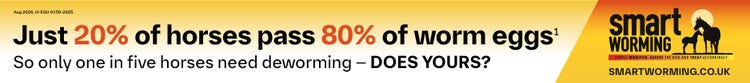 Just 20% of horses pass 80% of work eggs. So only one in five horses need deworming