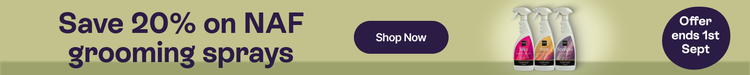 Save 20% on NAF grooming sprays - Shop Now