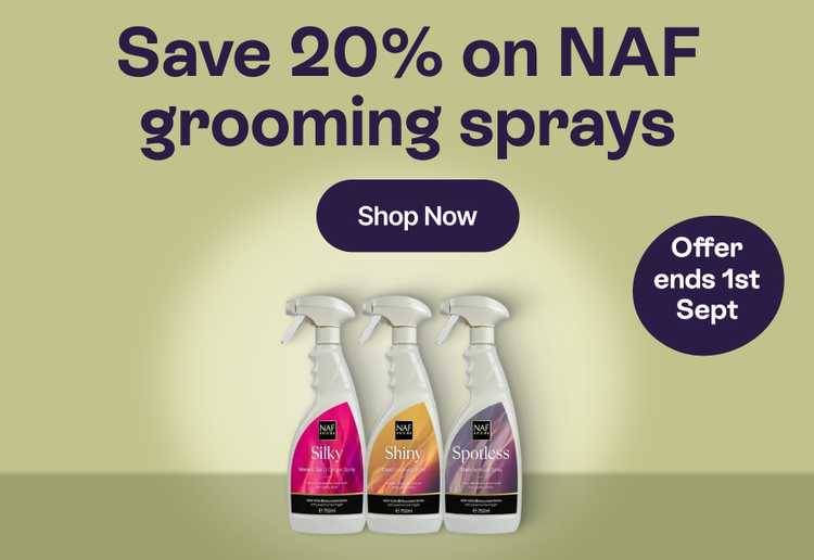 Save 20% on NAF grooming sprays - Shop Now