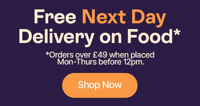 Free next day delivery on food*