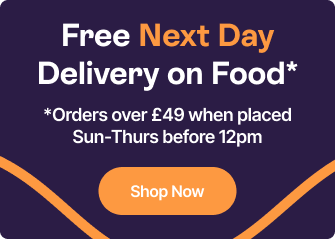 Free next day delivery on Food* *order over£49 when placed Sun-Thurs before 12pm