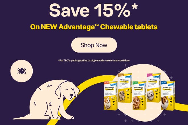 Save 15% on NEW Advantage Chewable Tablets