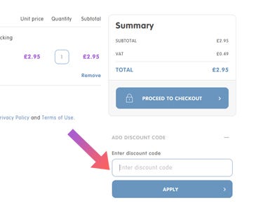 How to apply a discount code How to apply a discount code