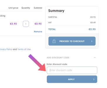 How to apply a discount code