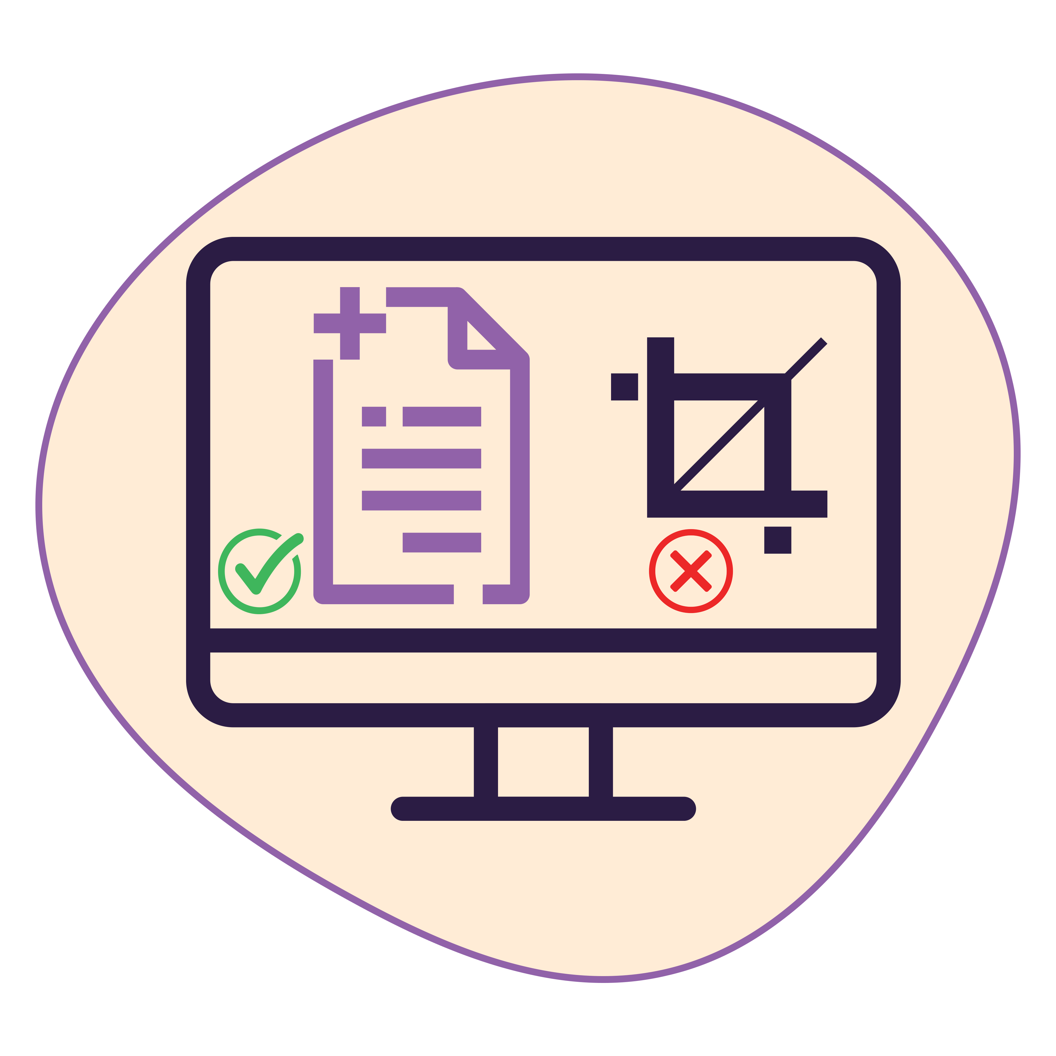 Computer screen with uploaded prescription pages and a cross next to the crop symbol 