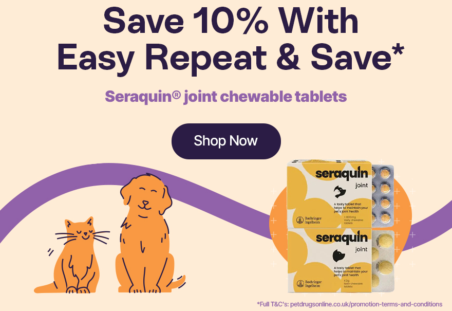 Save 10% with Easy Repeat & Save* on Seraquin joint chewable tablets