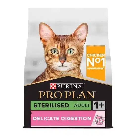 PURINA PRO PLAN Adult 1+ Sterilised Delicate Digestion Dry Cat Food with Chicken 16889