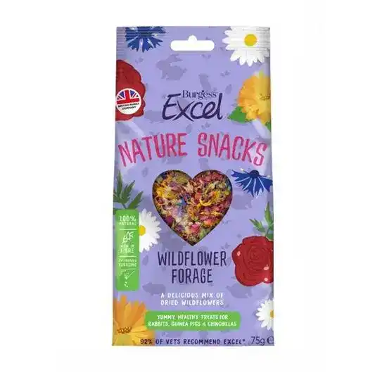 Burgess Excel Nature Snacks Wildflower Forage 2 x 75g 18191