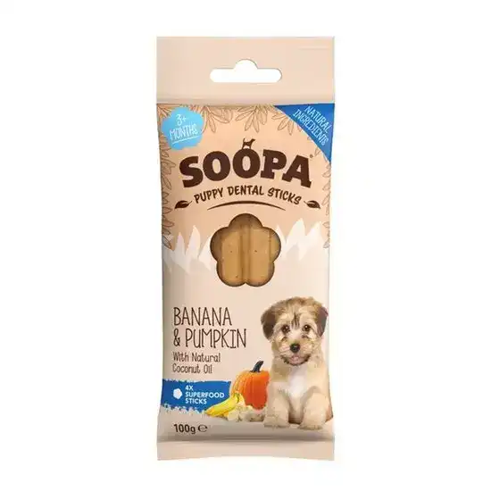 Soopa Dental Sticks for Puppies with Banana & Pumpkin 40 Pieces 18100