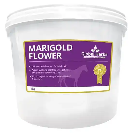 Global Herbs Marigold and Cleavers Horse Lymphatic and Urinary Support Supplemen 19747
