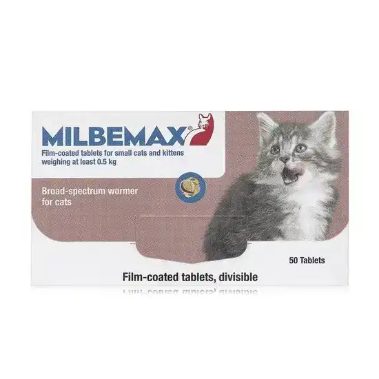 Milbemax Film-Coated Tablets for Small Cats and Kittens (0.5kg-2kg) 975