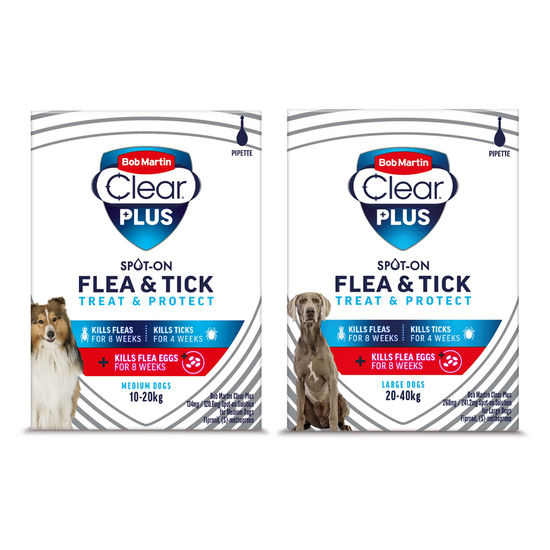 Bob Martin Clear Plus Spot-On Flea & Tick Treatment for Dogs 18540