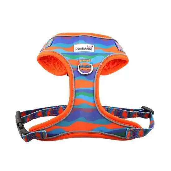 Doodlebone Adjustable Airmesh Dog Harness Waves 18828