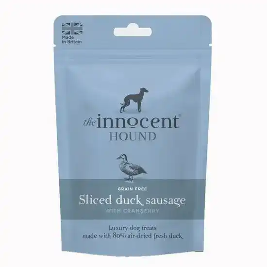 The Innocent Hound Grain Free Dog Treats Sliced Duck Sausages with Cranberry 1 x 17842
