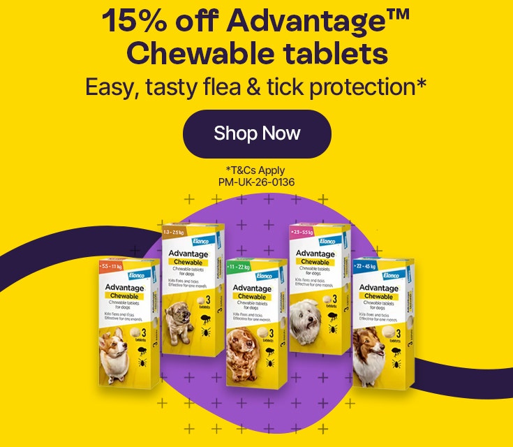 15% Off Advantage Chewable tablets*