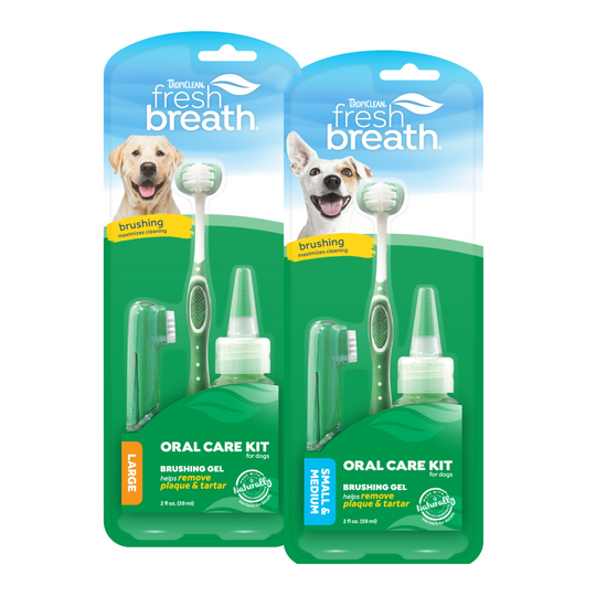TropiClean Fresh Breath Oral Care Dental Kit for Dogs 2086