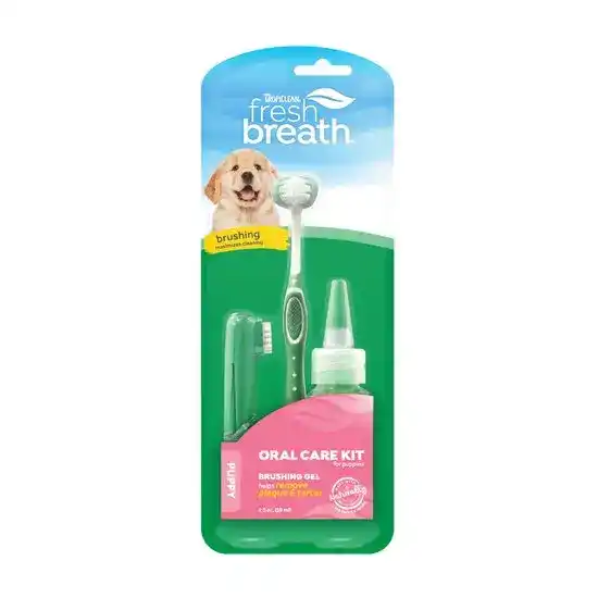 TropiClean Fresh Breath Oral Care Dental Kit for Puppies 15619