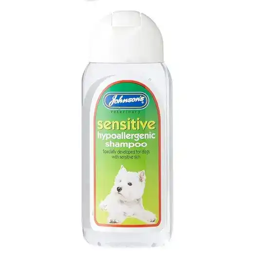 Johnson's Veterinary Sensitive Hypoallergenic Shampoo for Dogs 200ml Bottle 16592