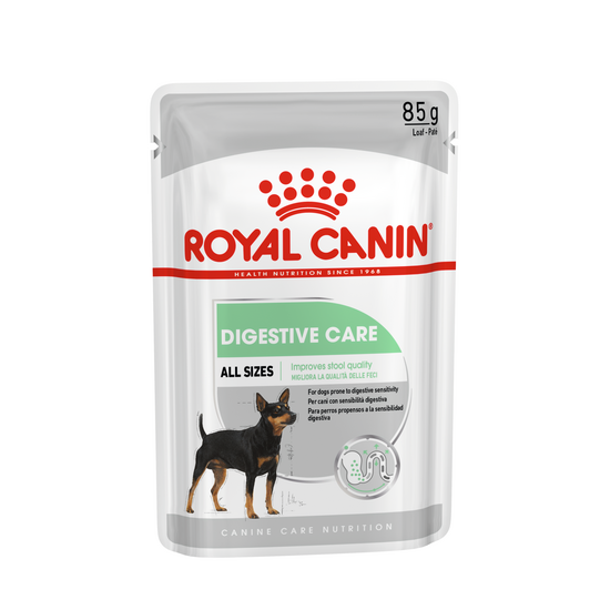 ROYAL CANIN All Sizes Adult Digestive Care Wet Dog Food Loaf 12 x 85g Pouches 15596