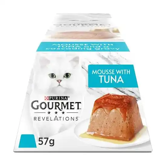GOURMET Revelations Mousse Tuna Wet Cat Food 24 x 57g Trays 18322