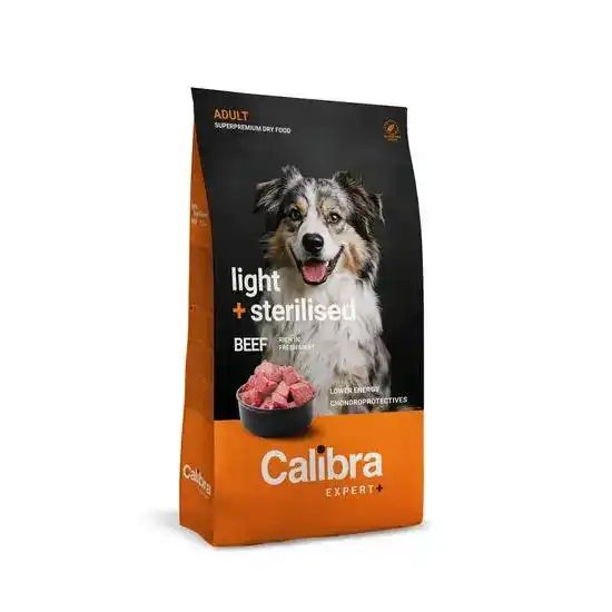 Calibra EXPERT+ Light & Sterilised Adult Dry Dog Food Beef 21123