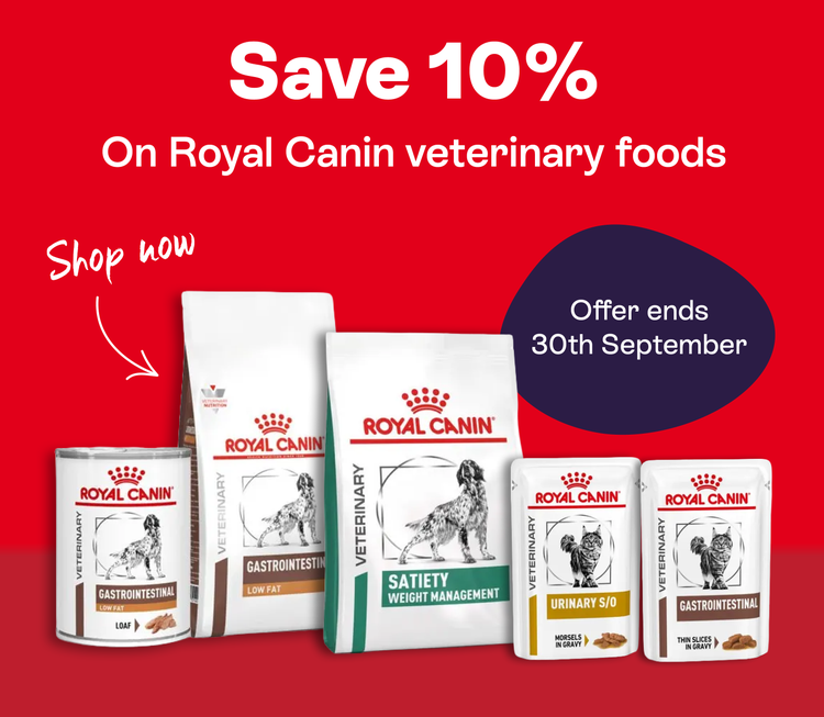 Save 10% On Royal Canin veterinary foods - Offer ends 30th September