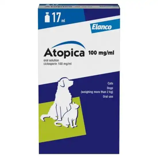 Atopica Oral Solution for Dogs and Cats over 2kg 100mg/ml 3120