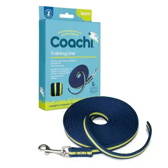 Coachi Dog Training Line Navy & Lime 5m 18738