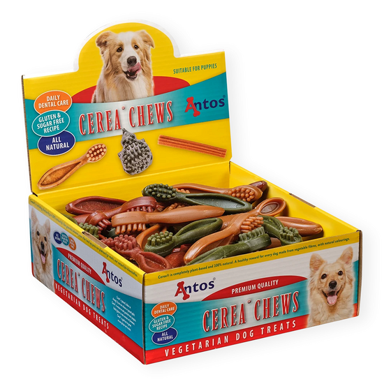 Antos Cerea Large Dental Toothbrush Chews for Dogs 50 Pieces 17013