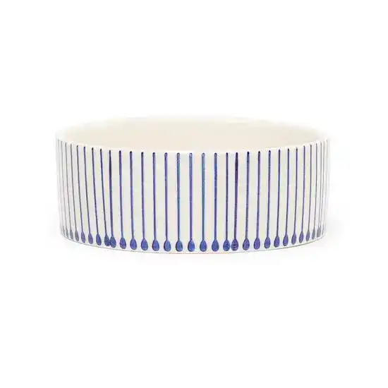 Scruffs Coastal Pet Food Bowl Blue Raindrops 19214