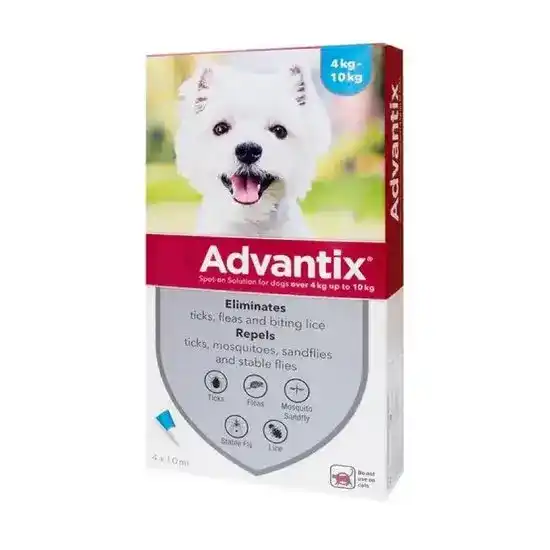 Advantix Spot-On Solution for Dogs 100mg/500mg (4kg-10kg) 2960