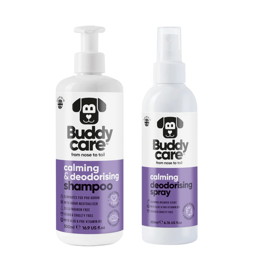 Buddycare Calming Lavender Dog Grooming Bundle: Shampoo and Deodorising Spray 20787