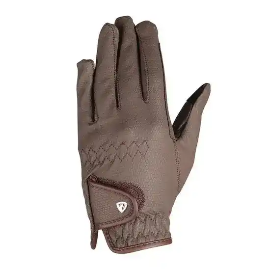 Hy Equestrian Cottenham Elite Riding Gloves Brown 20834