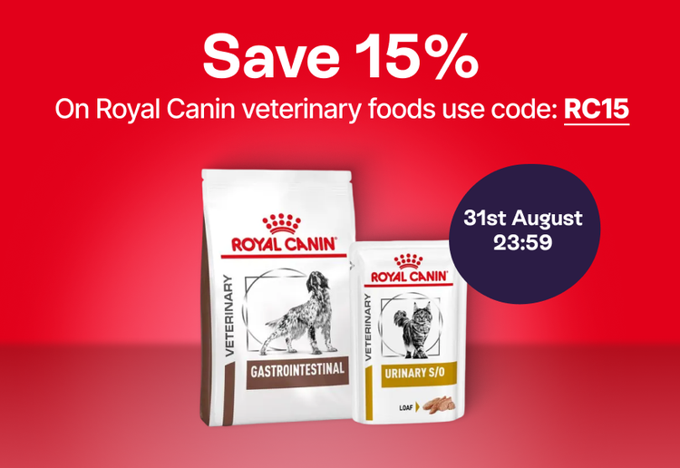 Save 15% on Royal Canin Veterinary foods. Use code: RC15