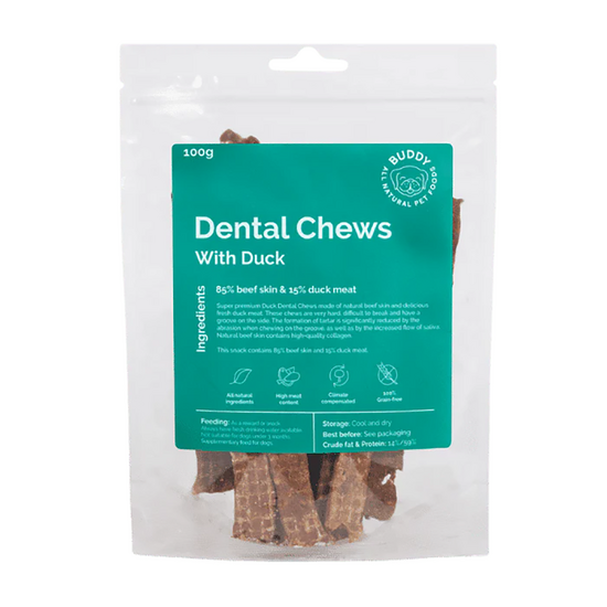 Buddy Dental Chews with Duck for Dogs 1 x 100g 18165