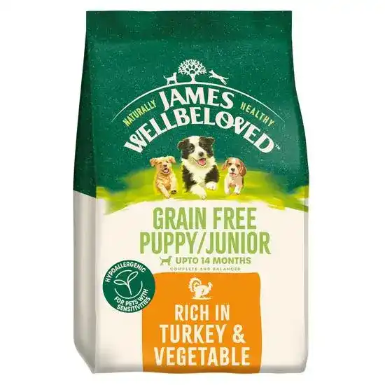 James Wellbeloved Grain Free Puppy/Junior Dry Dog Food Turkey & Vegetables 18599