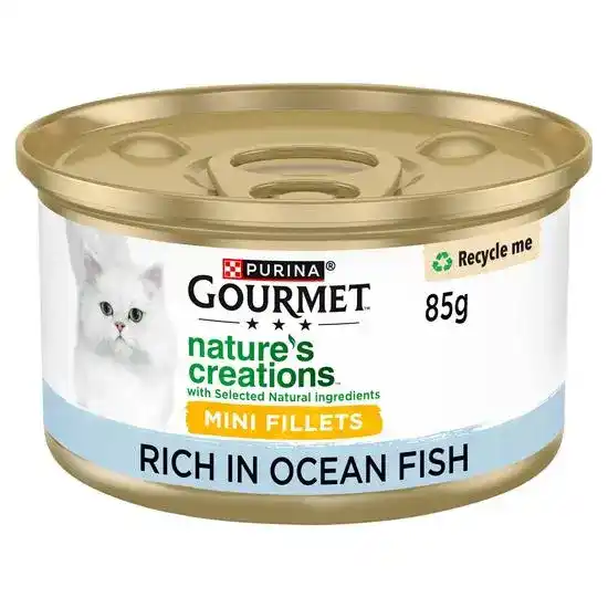 GOURMET Nature's Creations Ocean Fish Wet Cat Food 12 x 85g Tins 18333