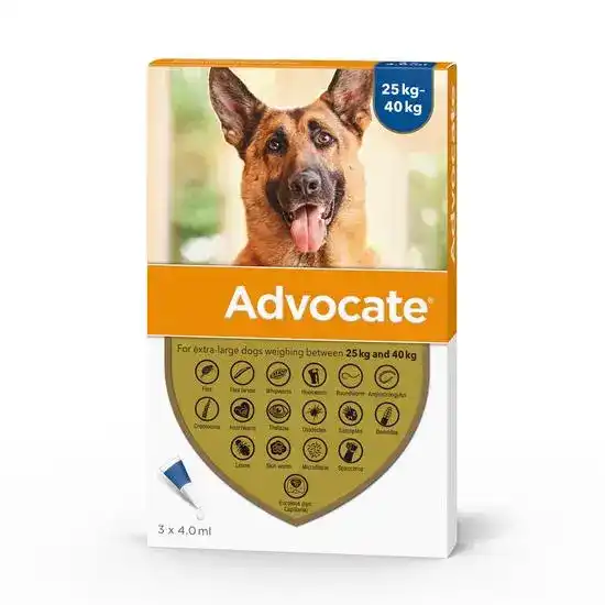 Advocate Spot-On Solution for Extra Large Dogs 400mg/100mg (25kg-40kg) 2953