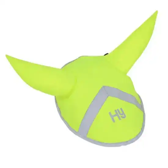 Hy Equestrian Reflector Luminous Ear Bonnet Yellow 20820