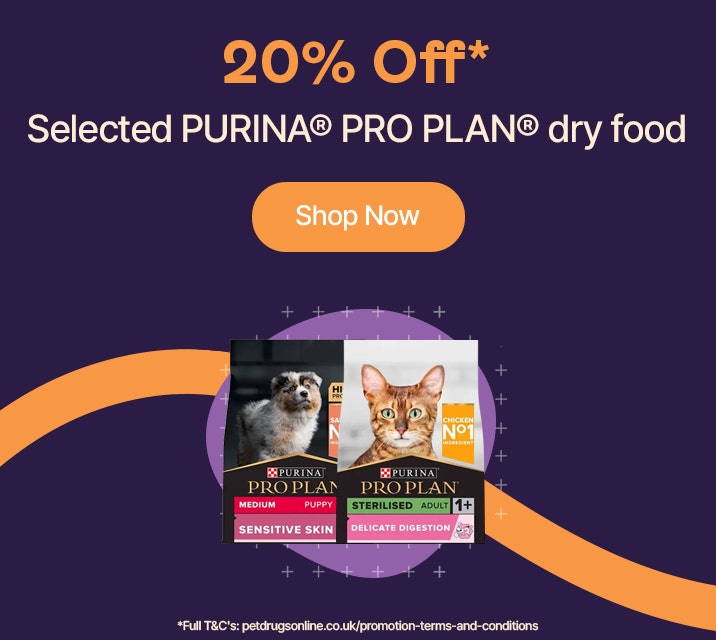 20% Off* Purina Pro Plan dry food
