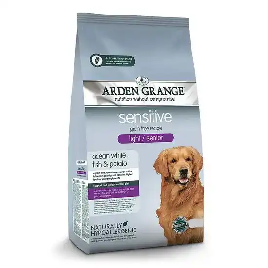 Arden Grange Grain Free Light & Senior Sensitive Dry Dog Food with Ocean White Fish & Potato 16053