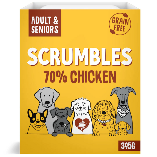 Scrumbles Grain Free Wet Dog Food with Chicken 7 x 395g Trays 17597