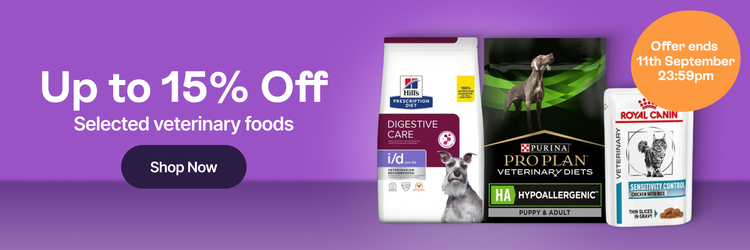 Up to 15% Off Selected veterinary foods