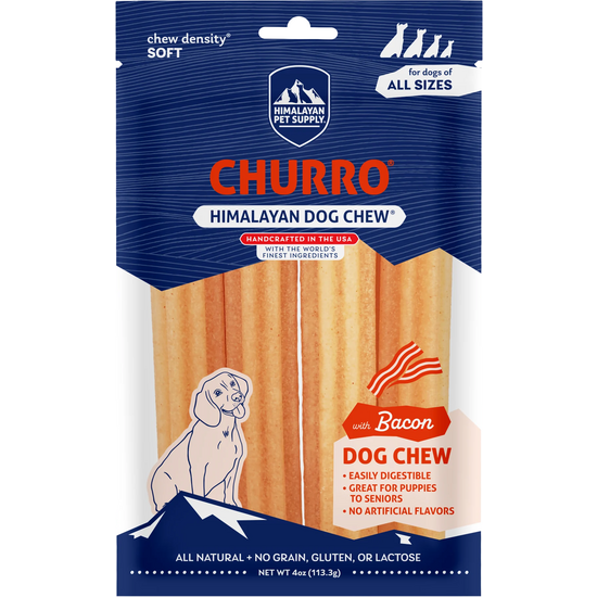 Himalayan Dog Chew Churro with Bacon 4 Pieces 18243