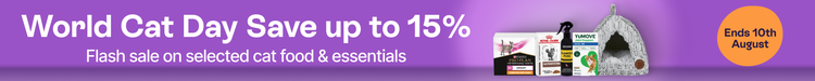 World Cat Day Save up to 15% - Flash sale on selected cat food &amp; essentials